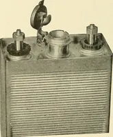 An illustration from Cyclopedia of applied electricity : a general reference work on direct-current generators and motors, storage batteries, electrochemistry, welding, electric wiring, meters, electric lighting, electric railways, power stations, switchboards, power transmission, alternating-current machinery, telegraphy, etc. (1916)