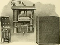An illustration from Cyclopedia of applied electricity : a general reference work on direct-current generators and motors, storage batteries, electrochemistry, welding, electric wiring, meters, electric lighting, electric railways, power stations, switchboards, power transmission, alternating-current machinery, telegraphy, etc. (1916)