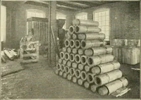 An illustration from Cyclopedia of applied electricity : a general reference work on direct-current generators and motors, storage batteries, electrochemistry, welding, electric wiring, meters, electric lighting, electric railways, power stations, switchboards, power transmission, alternating-current machinery, telegraphy, etc. (1916)