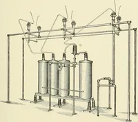An illustration from Cyclopedia of applied electricity : a general reference work on direct-current generators and motors, storage batteries, electrochemistry, welding, electric wiring, meters, electric lighting, electric railways, power stations, switchboards, power transmission, alternating-current machinery, telegraphy, etc. (1916)