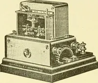 An illustration from Cyclopedia of applied electricity : a general reference work on direct-current generators and motors, storage batteries, electrochemistry, welding, electric wiring, meters, electric lighting, electric railways, power stations, switchboards, power transmission, alternating-current machinery, telegraphy, etc. (1916)