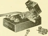 An illustration from Cyclopedia of applied electricity : a general reference work on direct-current generators and motors, storage batteries, electrochemistry, welding, electric wiring, meters, electric lighting, electric railways, power stations, switchboards, power transmission, alternating-current machinery, telegraphy, etc. (1916)