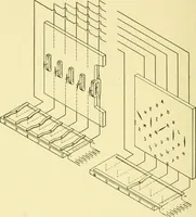An illustration from Cyclopedia of applied electricity : a general reference work on direct-current generators and motors, storage batteries, electrochemistry, welding, electric wiring, meters, electric lighting, electric railways, power stations, switchboards, power transmission, alternating-current machinery, telegraphy, etc. (1916)