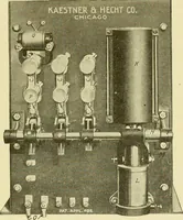An illustration from Cyclopedia of applied electricity : a general reference work on direct-current generators and motors, storage batteries, electrochemistry, welding, electric wiring, meters, electric lighting, electric railways, power stations, switchboards, power transmission, alternating-current machinery, telegraphy, etc. (1916)
