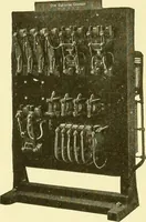 An illustration from Cyclopedia of applied electricity : a general reference work on direct-current generators and motors, storage batteries, electrochemistry, welding, electric wiring, meters, electric lighting, electric railways, power stations, switchboards, power transmission, alternating-current machinery, telegraphy, etc. (1916)