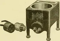 An illustration from Cyclopedia of applied electricity : a general reference work on direct-current generators and motors, storage batteries, electrochemistry, welding, electric wiring, meters, electric lighting, electric railways, power stations, switchboards, power transmission, alternating-current machinery, telegraphy, etc. (1916)