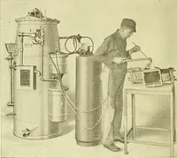 An illustration from Cyclopedia of applied electricity : a general reference work on direct-current generators and motors, storage batteries, electrochemistry, welding, electric wiring, meters, electric lighting, electric railways, power stations, switchboards, power transmission, alternating-current machinery, telegraphy, etc. (1916)