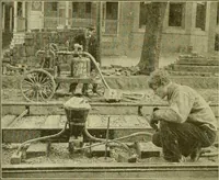 An illustration from Cyclopedia of applied electricity : a general reference work on direct-current generators and motors, storage batteries, electrochemistry, welding, electric wiring, meters, electric lighting, electric railways, power stations, switchboards, power transmission, alternating-current machinery, telegraphy, etc. (1916)