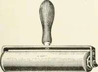 An illustration from Cyclopedia of painting : containing useful and valuable information on the following subjects : adulteration of paint, blistering of paint, brushes, calcimining, carriage painting, china painting, colors, color harmony, color mixing, color testing, exterior painting, gilding, graining, house painting, marbling, mildew, oils and driers, oil painting on glass, painting a bath tub, painting in distemper, paperhanger's tools, paperhanging, pigments, plain oil painting, primary colors, priming, scenic painting, sign painting, stains, staining, stencilling, turpentine, varnishes, varnishing, water color painting, when not to paint, practical points on painting, useful information (1908)