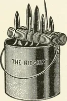 An illustration from Cyclopedia of painting : containing useful and valuable information on the following subjects : adulteration of paint, blistering of paint, brushes, calcimining, carriage painting, china painting, colors, color harmony, color mixing, color testing, exterior painting, gilding, graining, house painting, marbling, mildew, oils and driers, oil painting on glass, painting a bath tub, painting in distemper, paperhanger's tools, paperhanging, pigments, plain oil painting, primary colors, priming, scenic painting, sign painting, stains, staining, stencilling, turpentine, varnishes, varnishing, water color painting, when not to paint, practical points on painting, useful information (1908)