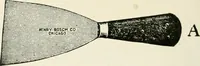 An illustration from Cyclopedia of painting : containing useful and valuable information on the following subjects : adulteration of paint, blistering of paint, brushes, calcimining, carriage painting, china painting, colors, color harmony, color mixing, color testing, exterior painting, gilding, graining, house painting, marbling, mildew, oils and driers, oil painting on glass, painting a bath tub, painting in distemper, paperhanger's tools, paperhanging, pigments, plain oil painting, primary colors, priming, scenic painting, sign painting, stains, staining, stencilling, turpentine, varnishes, varnishing, water color painting, when not to paint, practical points on painting, useful information (1908)