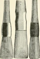 An illustration from Cyclopedia of painting : containing useful and valuable information on the following subjects : adulteration of paint, blistering of paint, brushes, calcimining, carriage painting, china painting, colors, color harmony, color mixing, color testing, exterior painting, gilding, graining, house painting, marbling, mildew, oils and driers, oil painting on glass, painting a bath tub, painting in distemper, paperhanger's tools, paperhanging, pigments, plain oil painting, primary colors, priming, scenic painting, sign painting, stains, staining, stencilling, turpentine, varnishes, varnishing, water color painting, when not to paint, practical points on painting, useful information (1908)