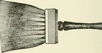 An illustration from Cyclopedia of painting : containing useful and valuable information on the following subjects : adulteration of paint, blistering of paint, brushes, calcimining, carriage painting, china painting, colors, color harmony, color mixing, color testing, exterior painting, gilding, graining, house painting, marbling, mildew, oils and driers, oil painting on glass, painting a bath tub, painting in distemper, paperhanger's tools, paperhanging, pigments, plain oil painting, primary colors, priming, scenic painting, sign painting, stains, staining, stencilling, turpentine, varnishes, varnishing, water color painting, when not to paint, practical points on painting, useful information (1908)