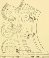 An illustration from Cyclopedia of textile work : a general reference library on cotton, woollen and worsted yarn manufacture, weaving, designing, chemistry and dyeing, finishing, knitting, and allied subjects (1907)