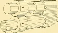 An illustration from Cyclopedia of textile work : a general reference library on cotton, woollen and worsted yarn manufacture, weaving, designing, chemistry and dyeing, finishing, knitting, and allied subjects (1907)