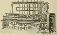An illustration from Cyclopedia of textile work : a general reference library on cotton, woolen and worsted yarn manufacture, weaving, designing, chemistry and dyeing, finishing, knitting, and allied subjects (1911)