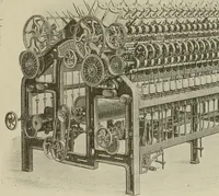 An illustration from Cyclopedia of textile work : a general reference library on cotton, woolen and worsted yarn manufacture, weaving, designing, chemistry and dyeing, finishing, knitting, and allied subjects (1911)
