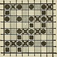 An illustration from Cyclopedia of textile work : a general reference library on cotton, woolen and worsted yarn manufacture, weaving, designing, chemistry and dyeing, finishing, knitting, and allied subjects (1911)