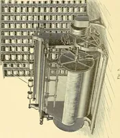 An illustration from Cyclopedia of textile work : a general reference library on cotton, woolen and worsted yarn manufacture, weaving, designing, chemistry and dyeing, finishing, knitting, and allied subjects (1911)