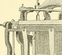 An illustration from Cyclopedia of textile work : a general reference library on cotton, woolen and worsted yarn manufacture, weaving, designing, chemistry and dyeing, finishing, knitting, and allied subjects (1911)
