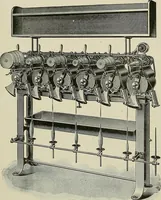 An illustration from Cyclopedia of textile work : a general reference library on cotton, woolen and worsted yarn manufacture, weaving, designing, chemistry and dyeing, finishing, knitting, and allied subjects (1911)