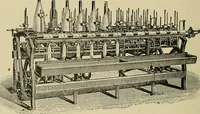 An illustration from Cyclopedia of textile work : a general reference library on cotton, woolen and worsted yarn manufacture, weaving, designing, chemistry and dyeing, finishing, knitting, and allied subjects (1911)