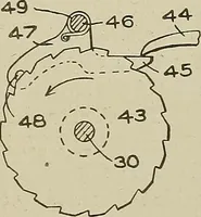 An illustration from Cyclopedia of textile work : a general reference library on cotton, woolen and worsted yarn manufacture, weaving, designing, chemistry and dyeing, finishing, knitting, and allied subjects (1911)