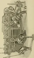 An illustration from Cyclopedia of textile work : a general reference library on cotton, woolen and worsted yarn manufacture, weaving, designing, chemistry and dyeing, finishing, knitting, and allied subjects (1911)