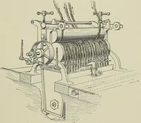 An illustration from Cyclopedia of textile work : a general reference library on cotton, woolen and worsted yarn manufacture, weaving, designing, chemistry and dyeing, finishing, knitting, and allied subjects (1911)
