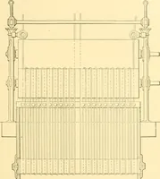 An illustration from Cyclopedia of textile work : a general reference library on cotton, woollen and worsted yarn manufacture, weaving, designing, chemistry and dyeing, finishing, knitting, and allied subjects (1907)