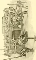 An illustration from Cyclopedia of textile work : a general reference library on cotton, woollen and worsted yarn manufacture, weaving, designing, chemistry and dyeing, finishing, knitting, and allied subjects (1907)