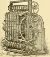 An illustration from Cyclopedia of textile work : a general reference library on cotton, woollen and worsted yarn manufacture, weaving, designing, chemistry and dyeing, finishing, knitting, and allied subjects (1907)