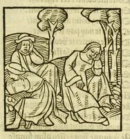 Picture 37 of 81 from Cy est le Romat de la roze, ou, Tout lart Damour est enclose : histoires et auctoritez et maintz beaulx propos vsitez qui a este nouuellement Corrige suffisantement et cotte bien a lauantaige com on voit en chascune page (1526), leaf 127