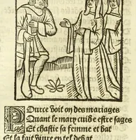 Picture 39 of 81 from Cy est le Romat de la roze, ou, Tout lart Damour est enclose : histoires et auctoritez et maintz beaulx propos vsitez qui a este nouuellement Corrige suffisantement et cotte bien a lauantaige com on voit en chascune page (1526), leaf 128
