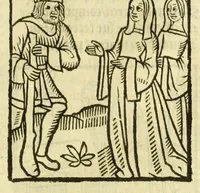 Picture 40 of 81 from Cy est le Romat de la roze, ou, Tout lart Damour est enclose : histoires et auctoritez et maintz beaulx propos vsitez qui a este nouuellement Corrige suffisantement et cotte bien a lauantaige com on voit en chascune page (1526), leaf 129