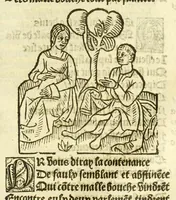 Picture 51 of 81 from Cy est le Romat de la roze, ou, Tout lart Damour est enclose : histoires et auctoritez et maintz beaulx propos vsitez qui a este nouuellement Corrige suffisantement et cotte bien a lauantaige com on voit en chascune page (1526), leaf 175