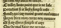 An illustration from Cy est le Romat de la roze, ou, Tout lart Damour est enclose : histoires et auctoritez et maintz beaulx propos vsitez qui a este nouuellement Corrige suffisantement et cotte bien a lauantaige com on voit en chascune page (1526)