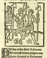 Picture 63 of 81 from Cy est le Romat de la roze, ou, Tout lart Damour est enclose : histoires et auctoritez et maintz beaulx propos vsitez qui a este nouuellement Corrige suffisantement et cotte bien a lauantaige com on voit en chascune page (1526), leaf 214