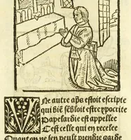 Picture 8 of 81 from Cy est le Romat de la roze, ou, Tout lart Damour est enclose : histoires et auctoritez et maintz beaulx propos vsitez qui a este nouuellement Corrige suffisantement et cotte bien a lauantaige com on voit en chascune page (1526), leaf 25