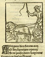 An illustration from Cy est le Romat de la roze, ou, Tout lart Damour est enclose : histoires et auctoritez et maintz beaulx propos vsitez qui a este nouuellement Corrige suffisantement et cotte bien a lauantaige com on voit en chascune page (1526)