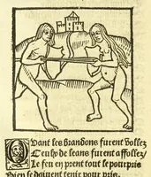 Picture 79 of 81 from Cy est le Romat de la roze, ou, Tout lart Damour est enclose : histoires et auctoritez et maintz beaulx propos vsitez qui a este nouuellement Corrige suffisantement et cotte bien a lauantaige com on voit en chascune page (1526), leaf 286