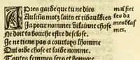 An illustration from Cy est le Romat de la roze, ou, Tout lart Damour est enclose : histoires et auctoritez et maintz beaulx propos vsitez qui a este nouuellement Corrige suffisantement et cotte bien a lauantaige com on voit en chascune page (1526)