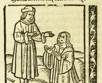 Picture 23 of 81 from Cy est le Romat de la roze, ou, Tout lart Damour est enclose : histoires et auctoritez et maintz beaulx propos vsitez qui a este nouuellement Corrige suffisantement et cotte bien a lauantaige com on voit en chascune page (1526), leaf 60