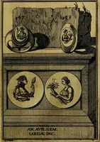 An illustration from Dactyliothecae, seu Annulorum sigillarium quorum priscos tam Graecos quam Romanos usus, ex ferro, aere, argento & auro promptuarii ... Collectis aliunde & ineditis & editis annulorum figuris auctior; (1695)