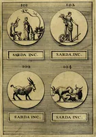 An illustration from Dactyliothecae, seu Annulorum sigillarium quorum priscos tam Graecos quam Romanos usus, ex ferro, aere, argento & auro promptuarii ... Collectis aliunde & ineditis & editis annulorum figuris auctior; (1695)