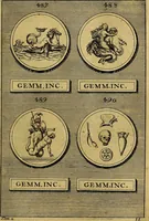 An illustration from Dactyliothecae, seu Annulorum sigillarium quorum priscos tam Graecos quam Romanos usus, ex ferro, aere, argento & auro promptuarii ... Collectis aliunde & ineditis & editis annulorum figuris auctior; (1695)
