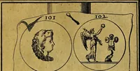 An illustration from Dactyliothecae, seu Annulorum sigillarium quorum priscos tam Graecos quam Romanos usus, ex ferro, aere, argento & auro promptuarii ... Collectis aliunde & ineditis & editis annulorum figuris auctior; (1695)