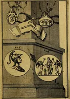An illustration from Dactyliothecae, seu Annulorum sigillarium quorum priscos tam Graecos quam Romanos usus, ex ferro, aere, argento & auro promptuarii ... Collectis aliunde & ineditis & editis annulorum figuris auctior; (1695)