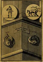 An illustration from Dactyliothecae, seu Annulorum sigillarium quorum priscos tam Graecos quam Romanos usus, ex ferro, aere, argento & auro promptuarii ... Collectis aliunde & ineditis & editis annulorum figuris auctior; (1695)