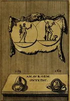 An illustration from Dactyliothecae, seu Annulorum sigillarium quorum priscos tam Graecos quam Romanos usus, ex ferro, aere, argento & auro promptuarii ... Collectis aliunde & ineditis & editis annulorum figuris auctior; (1695)